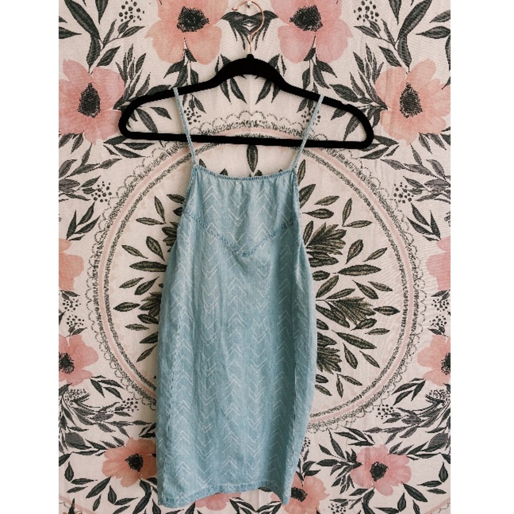 Billabong | light denim open back dress size small